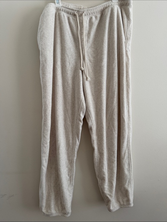 aerie Pants - Women’s Aerie XL Cream Fleece Drawstring Joggers